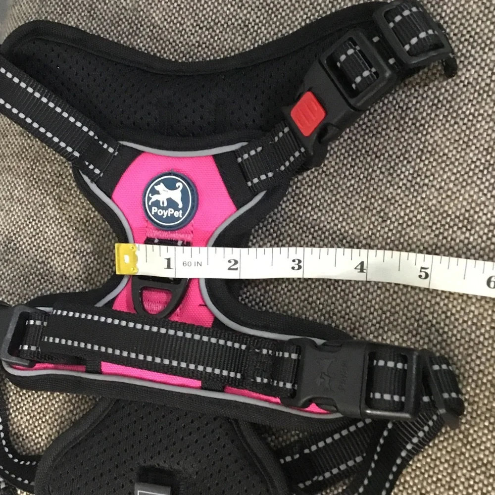 Pink & Black Reflective Dog Harness